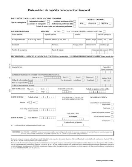 Tłumaczenie hiszpańskiego zwolnienia lekarskiego