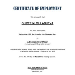 Angielskie Świadectwo Pracy (tłumaczenie na polski)