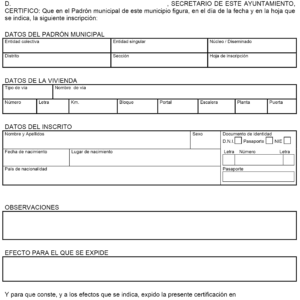 Hiszpańskie Zaświadczenie o Miejscu Zamieszkania (tłumaczenie na polski)