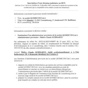 Tłumaczenie francuskiego wpisu do ewidencji działalnosci gospodarczej