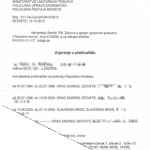 tłumaczenie chorwackiego ząświadczenia o miejscu zamieszkania