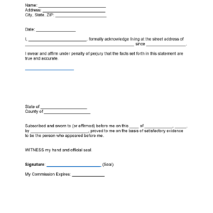 Amerykańskie Zaświadczenie o Miejscu Zamieszkania (tłumaczenie na polski)