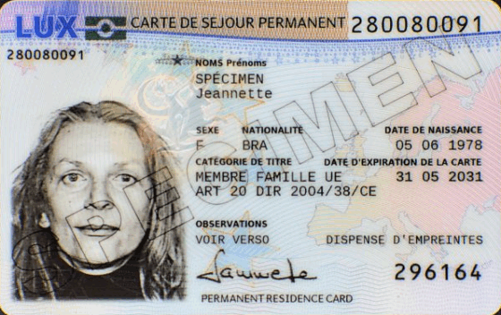 Luksemburska Karta Pobytu (Carte de séjour permanent /Daueraufenthaltskarte) - tłumaczenie przysięgłe