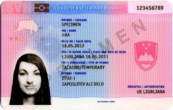 Słoweńska Karta pobytu (Dovoljenje za prebivanje) – tłumaczenie przysięgłe