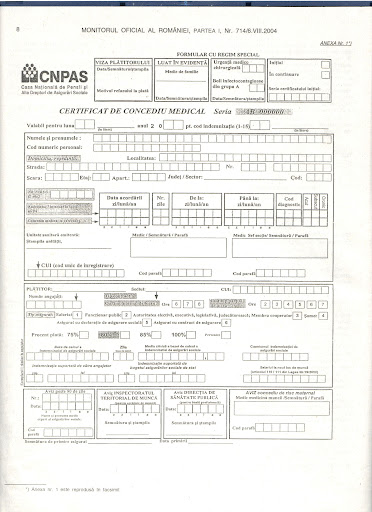 Rumuńskie zwolnienie lekarskie (Certificat de concediu medical) – tłumaczenie przysięgłe